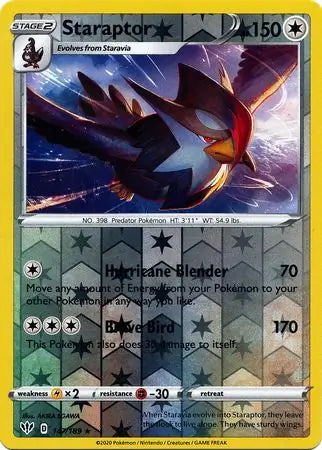 Darkness Ablaze Staraptor #147/189 reverse holo
