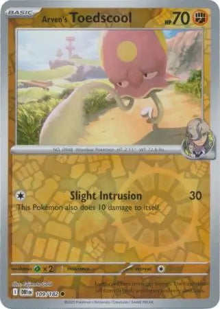 Destined Rivals Arven's Toedscool #109/182 reverse holo
