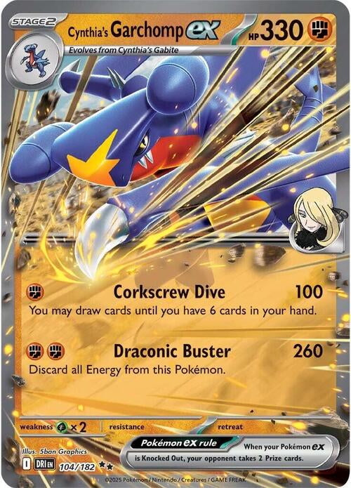 Destined Rivals Cynthia's Garchomp EX #104/182