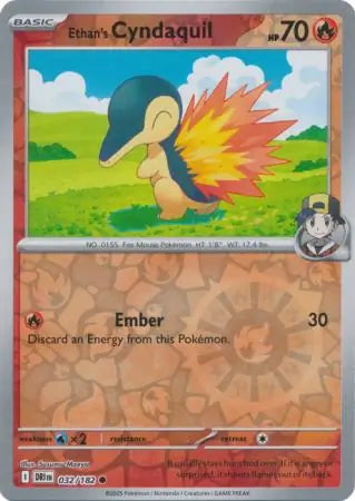 Destined Rivals Ethan's Cyndaquil #32/182 reverse holo