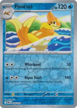 Destined Rivals Floatzel #58/182 reverse holo