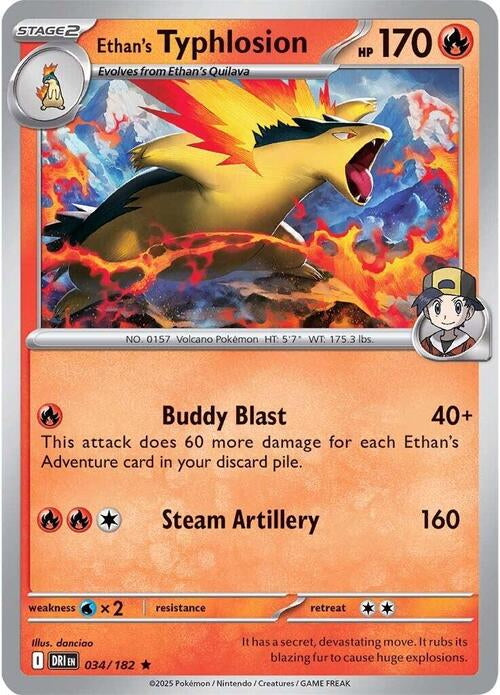 Destined Rivals Holo Ethan's Holo Typhlosion #34/182