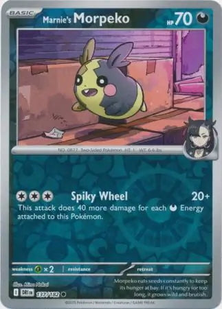 Destined Rivals Marnie's Morpeko #137/182 reverse holo
