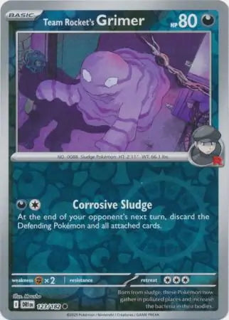 Destined Rivals Team Rocket's Grimer #123/182 reverse holo