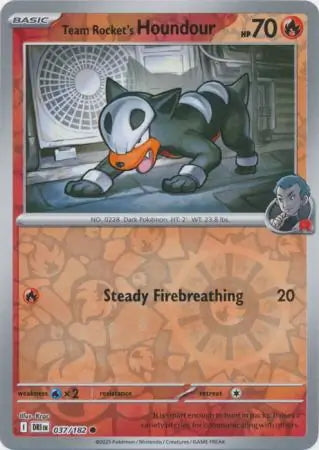 Destined Rivals Team Rocket's Houndour #37/182 reverse holo