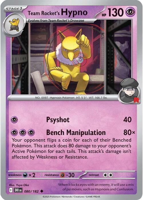 Destined Rivals Team Rocket's Hypno #80/182