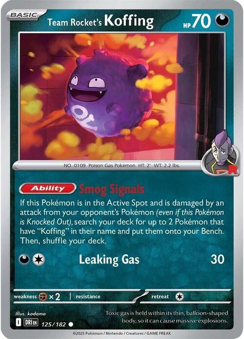 Destined Rivals Team Rocket's Koffing #125/182