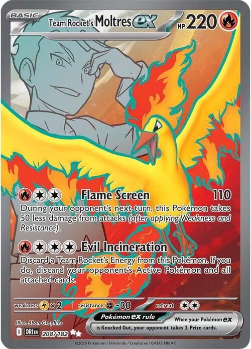 Destined Rivals Team Rocket's Moltres #208/182