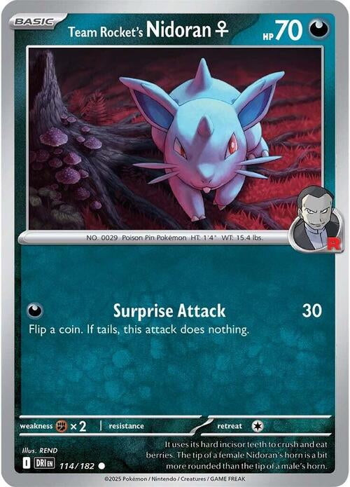 Destined Rivals Team Rocket's Nidoran♀ #114/182
