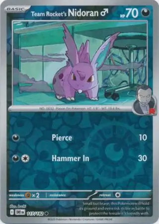 Destined Rivals Team Rocket's Nidoran♂ #117/182 reverse holo
