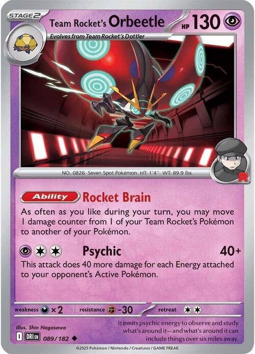 Destined Rivals Team Rocket's Orbeetle #89/182