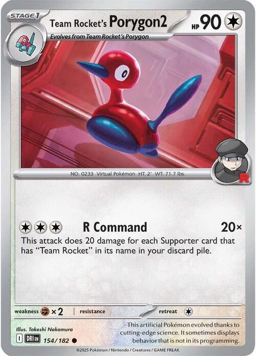 Destined Rivals Team Rocket's Porygon2 #154/182
