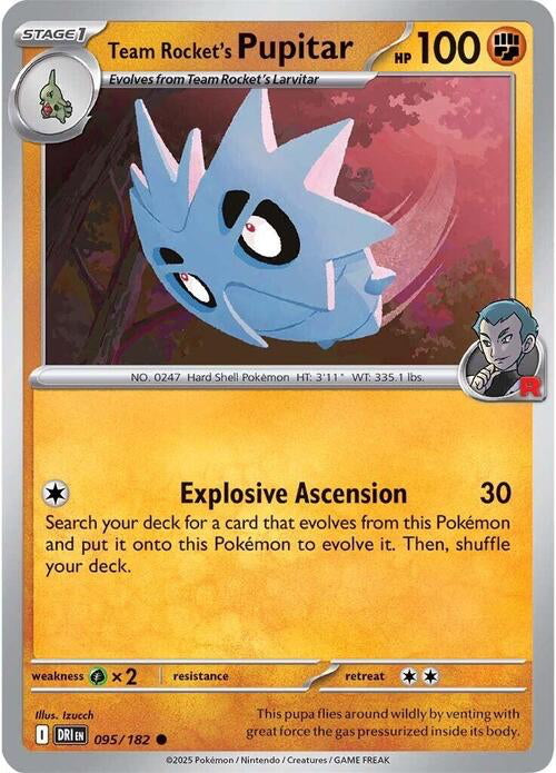 Destined Rivals Team Rocket's Pupitar #95/182