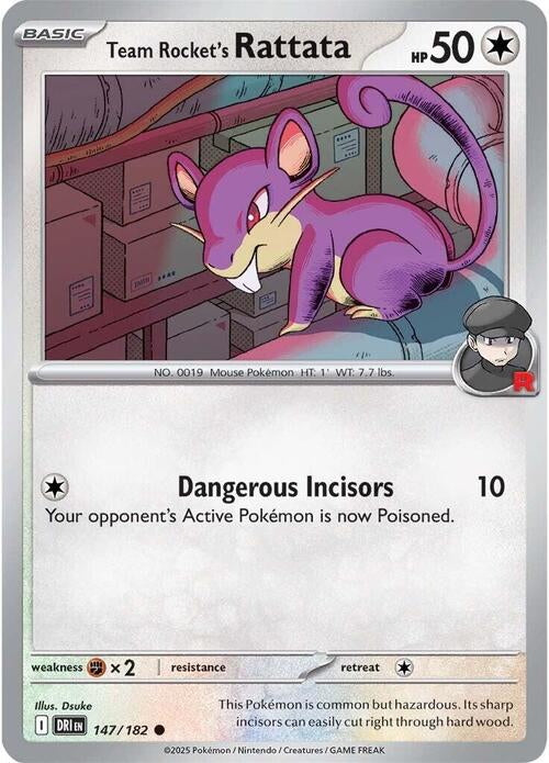 Destined Rivals Team Rocket's Rattata #147/182