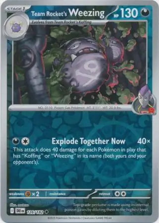 Destined Rivals Team Rocket's Weezing #126/182 reverse holo