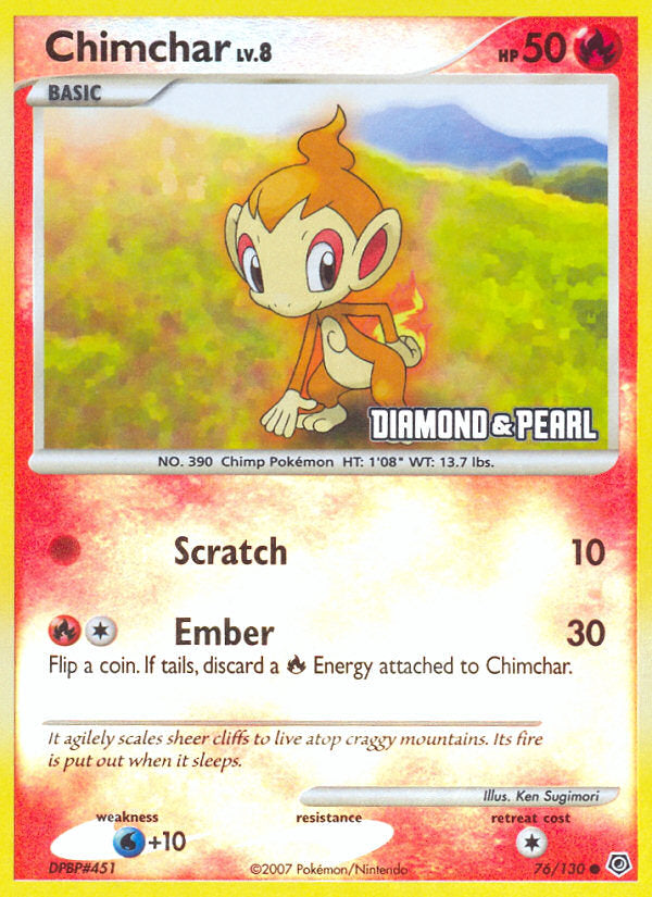 Diamond & Pearl Chimchar #76 Promo