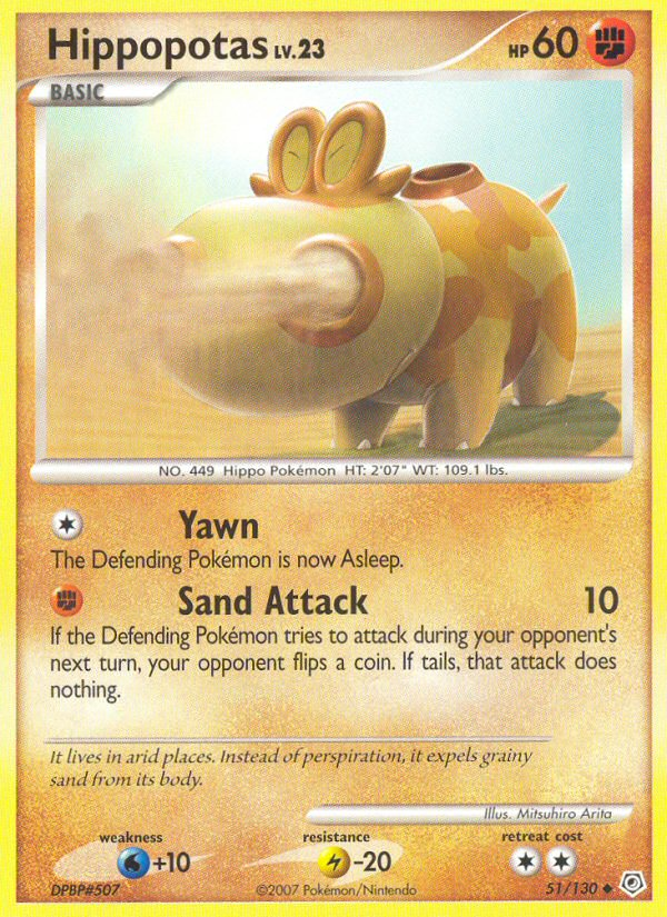 Diamond & Pearl Hippopotas #51/130