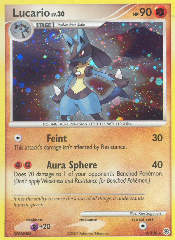 Diamond & Pearl Holo Lucario #6/130