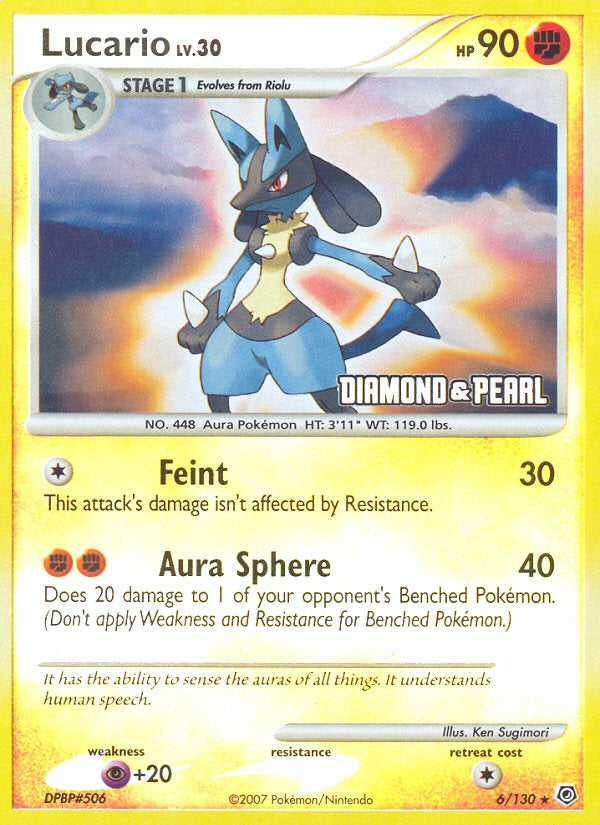 Diamond & Pearl Holo Lucario #6 Promo