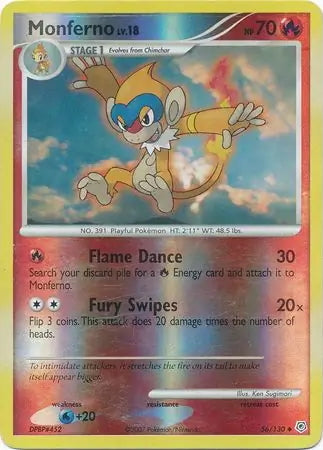 Diamond & Pearl Monferno #56/130 reverse holo