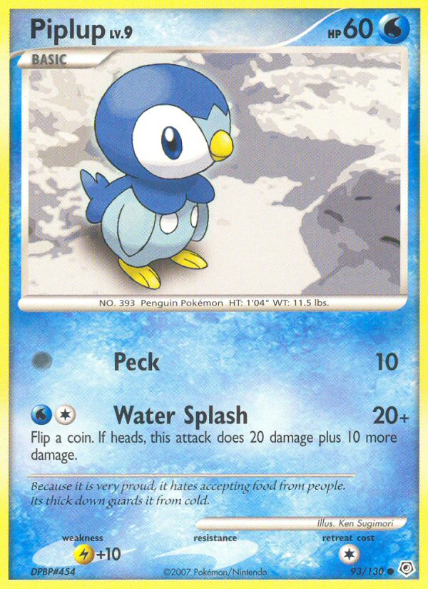 Diamond & Pearl Piplup #93/130