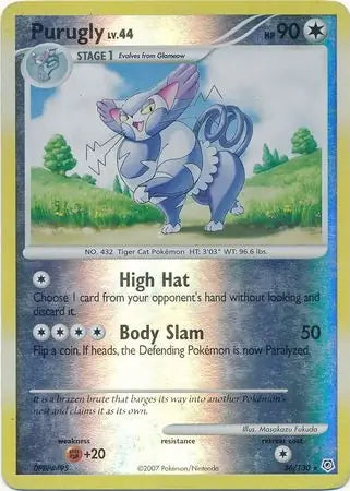Diamond & Pearl Purugly #36/130 reverse holo