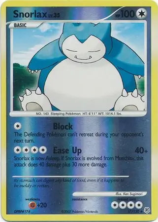 Diamond & Pearl Snorlax #37/130 reverse holo