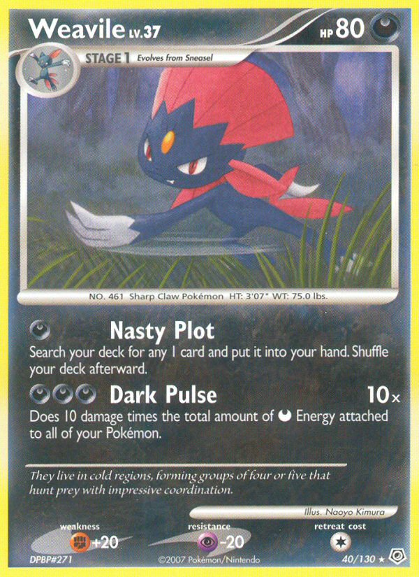 Diamond & Pearl Weavile #40/130