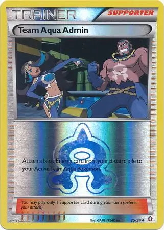 Double Crisis Team Aqua Admin #25/34 reverse holo