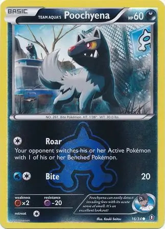 Double Crisis Team Aqua's Poochyena #16/34 reverse holo