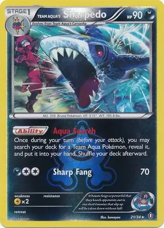 Double Crisis Team Aqua's Sharpedo #21/34 reverse holo