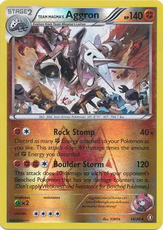 Double Crisis Team Magma's Aggron #14/34 reverse holo
