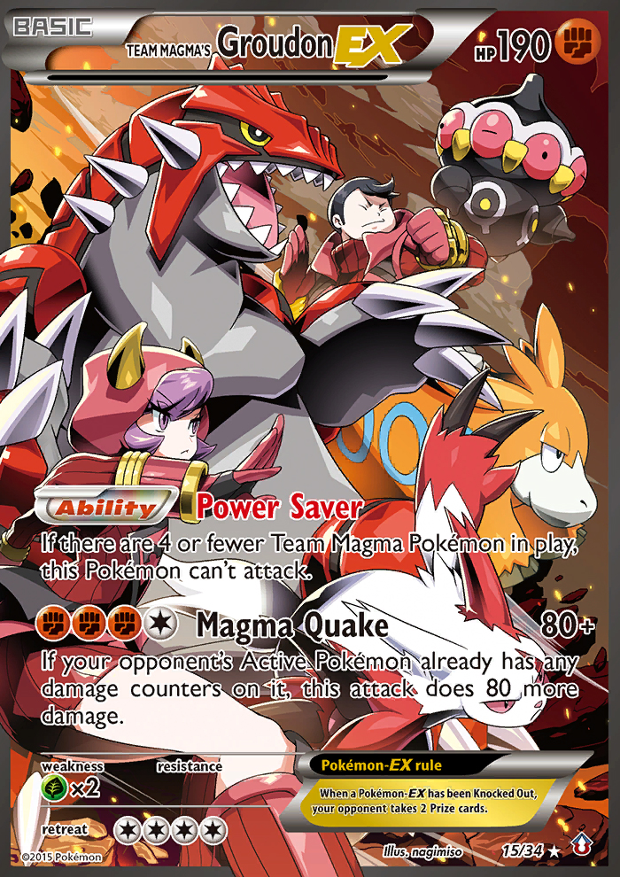 Double Crisis Team Magma's Groudon EX #15/34
