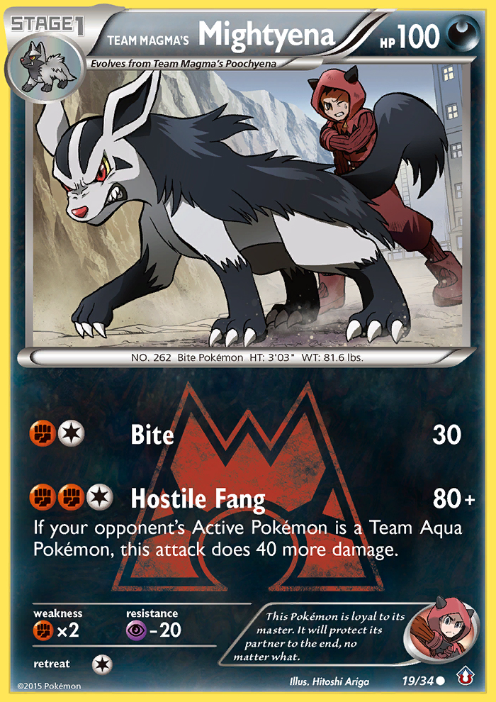 Double Crisis Team Magma's Mightyena #19/34