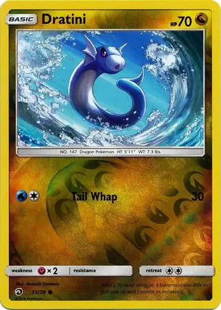 Dragon Majesty Dratini #35/70 reverse holo