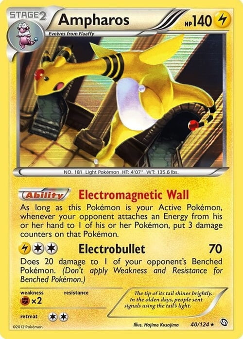 Dragons Exalted Holo Ampharos #40/124