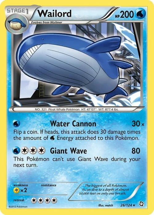 Dragons Exalted Holo Wailord #26/124