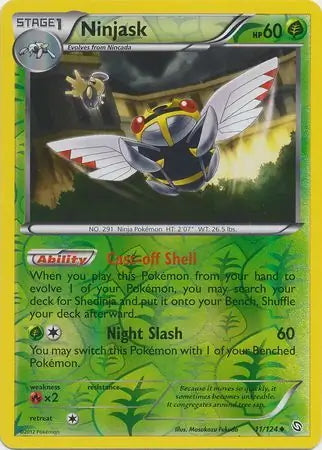 Dragons Exalted Ninjask #11/124 reverse holo