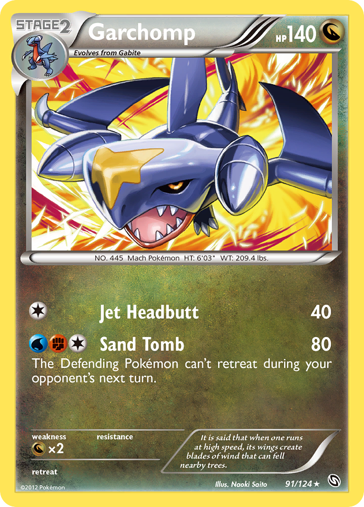 Dragons Exalted Non - Holo Garchomp #91/124