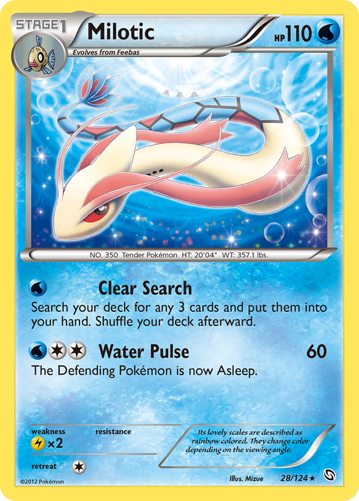 Dragons Exalted Non - Holo Milotic #28/124