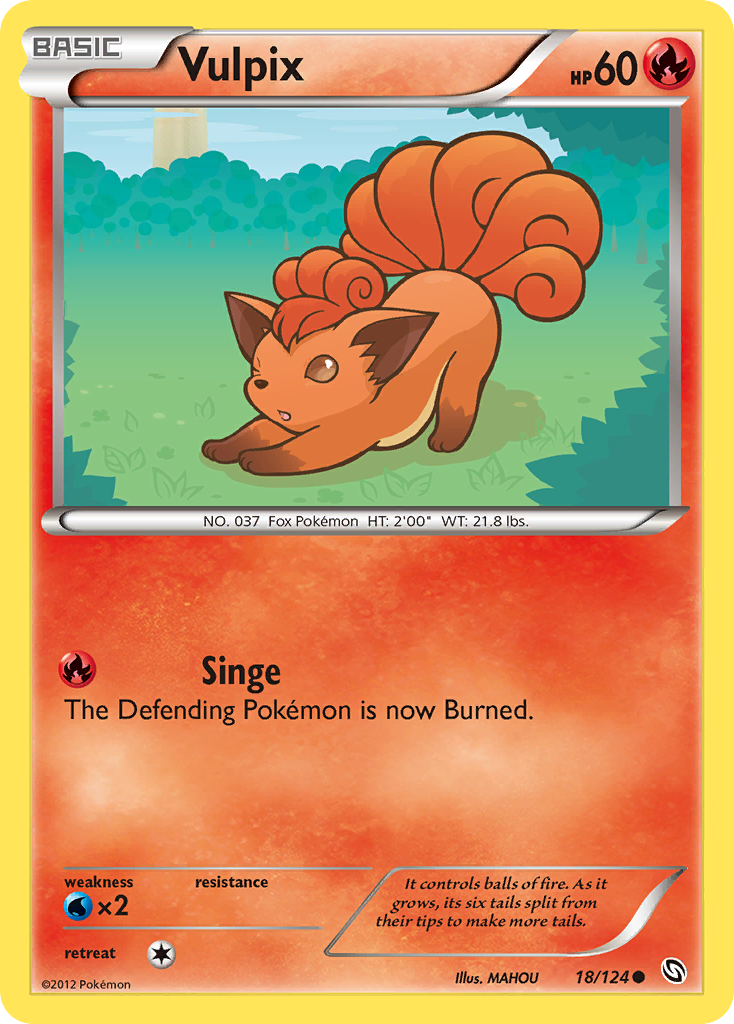 Dragons Exalted Vulpix #18/124