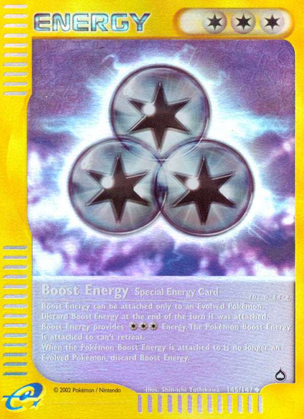 E-Series Aquapolis Boost Energy #145/147 reverse holo