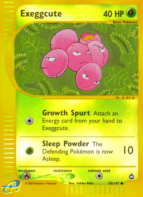 E-Series Aquapolis Exeggcute #76/147 reverse holo