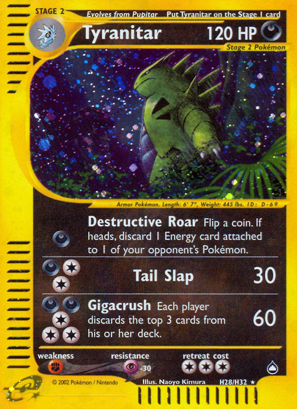 E-Series Aquapolis Holo Tyranitar #H28/H32