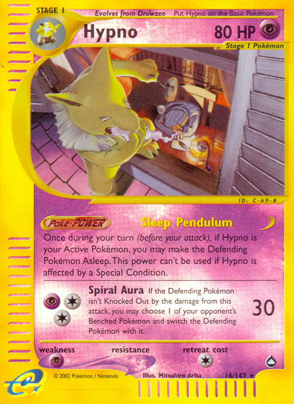 E-Series Aquapolis Hypno #16/147 reverse holo