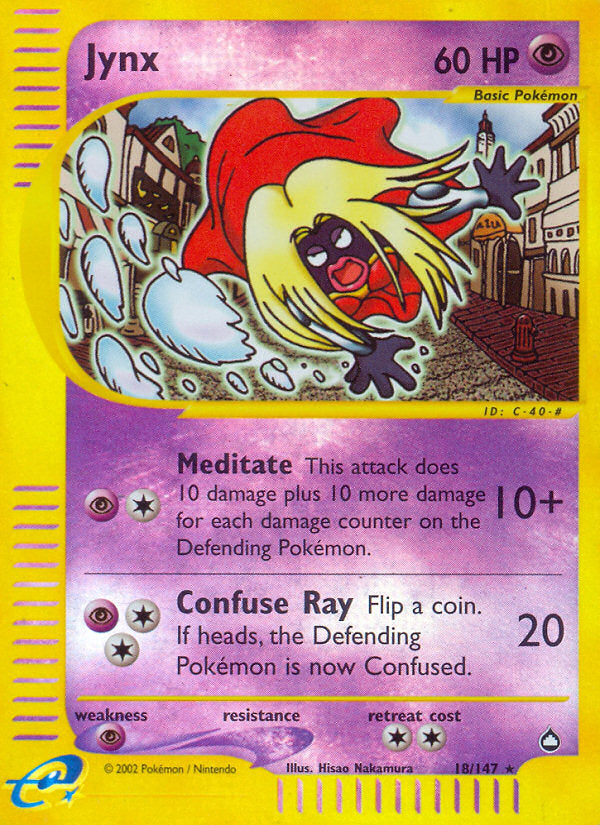 E-Series Aquapolis Jynx #18/147 reverse holo