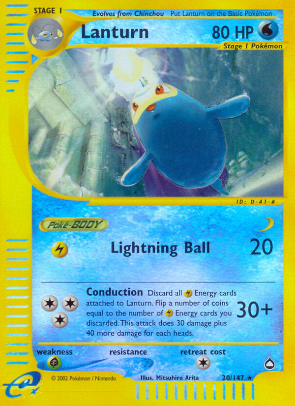 E-Series Aquapolis Lanturn #20/147 reverse holo