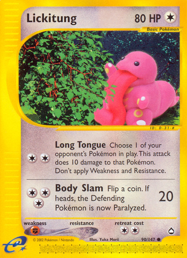 E-Series Aquapolis Lickitung #90/147