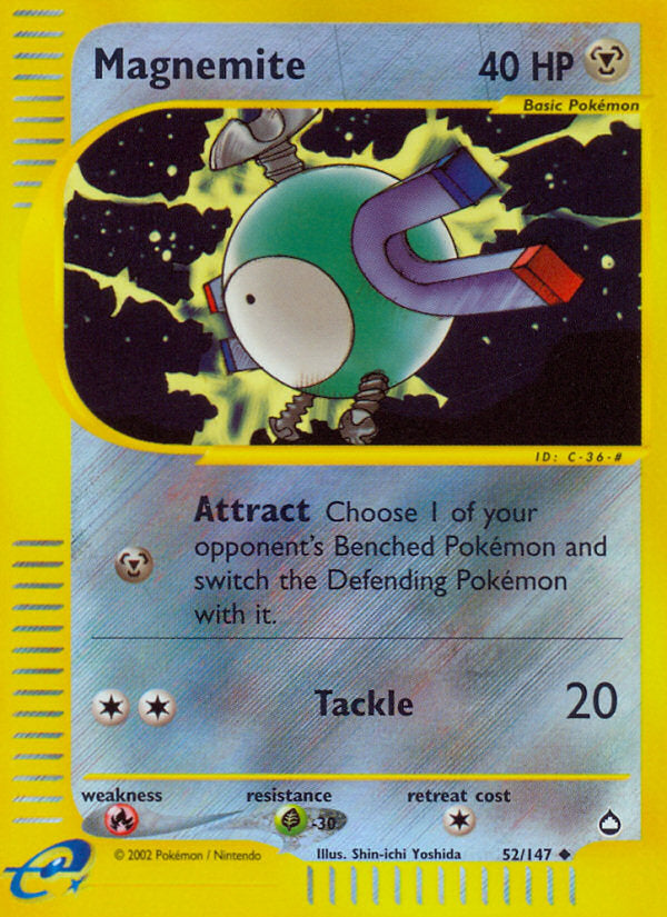 E-Series Aquapolis Magnemite #52/147 reverse holo