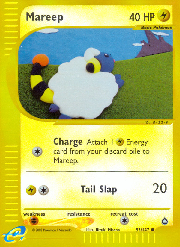 E-Series Aquapolis Mareep #93/147 reverse holo